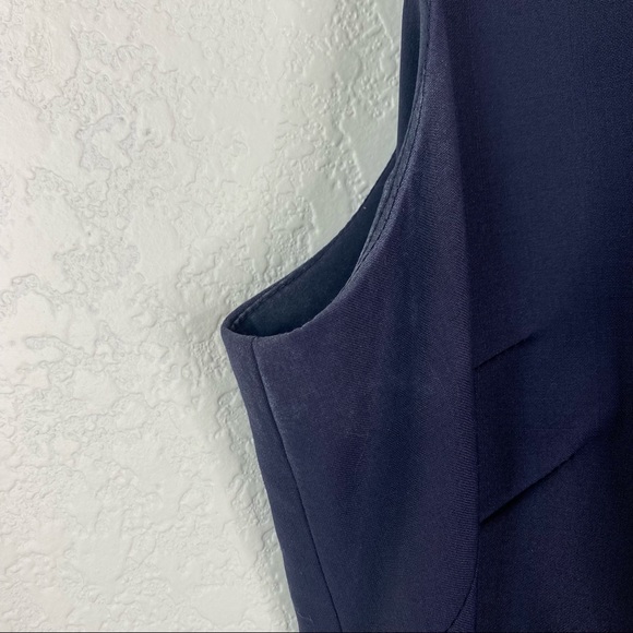 Pink Tartan Blue Wool Blend Sheath Dress - Picture 4 of 7